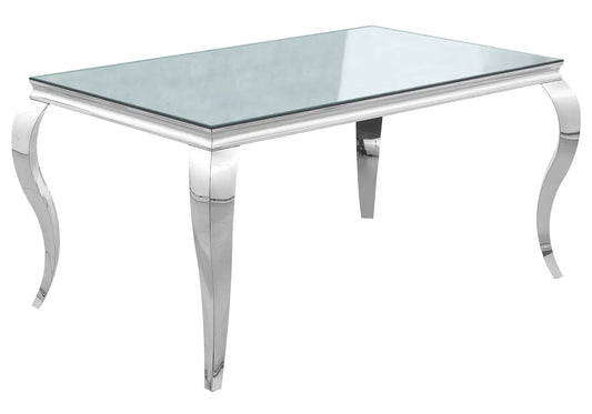 Table à manger argentée miroir NEO New Design