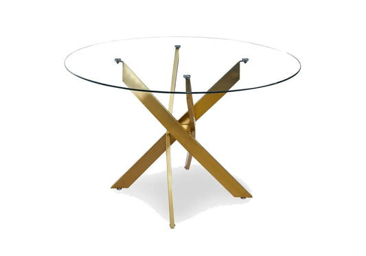 Table à manger dorée tranparent JOA New Design