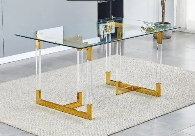 Table à manger dorée transparent ASTA New Design