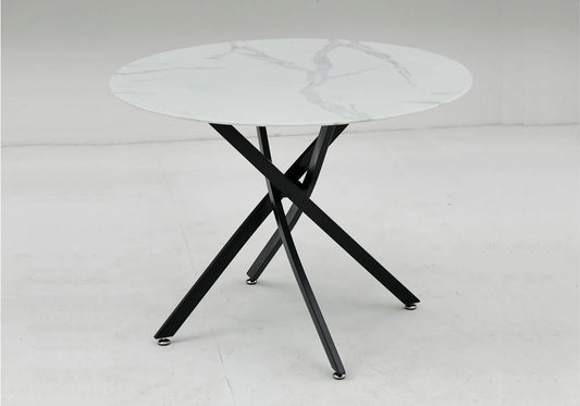 Table à manger noir marbre blanc JOA New Design