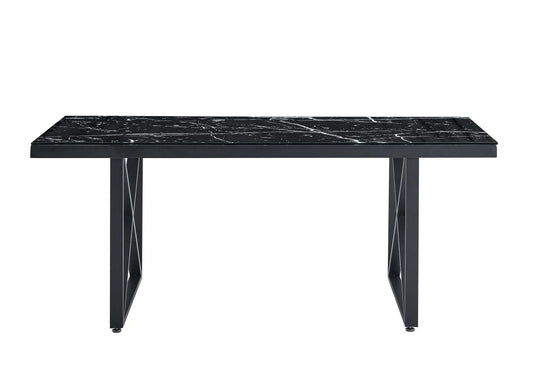Table à manger noire marbre noir CLARA New Design