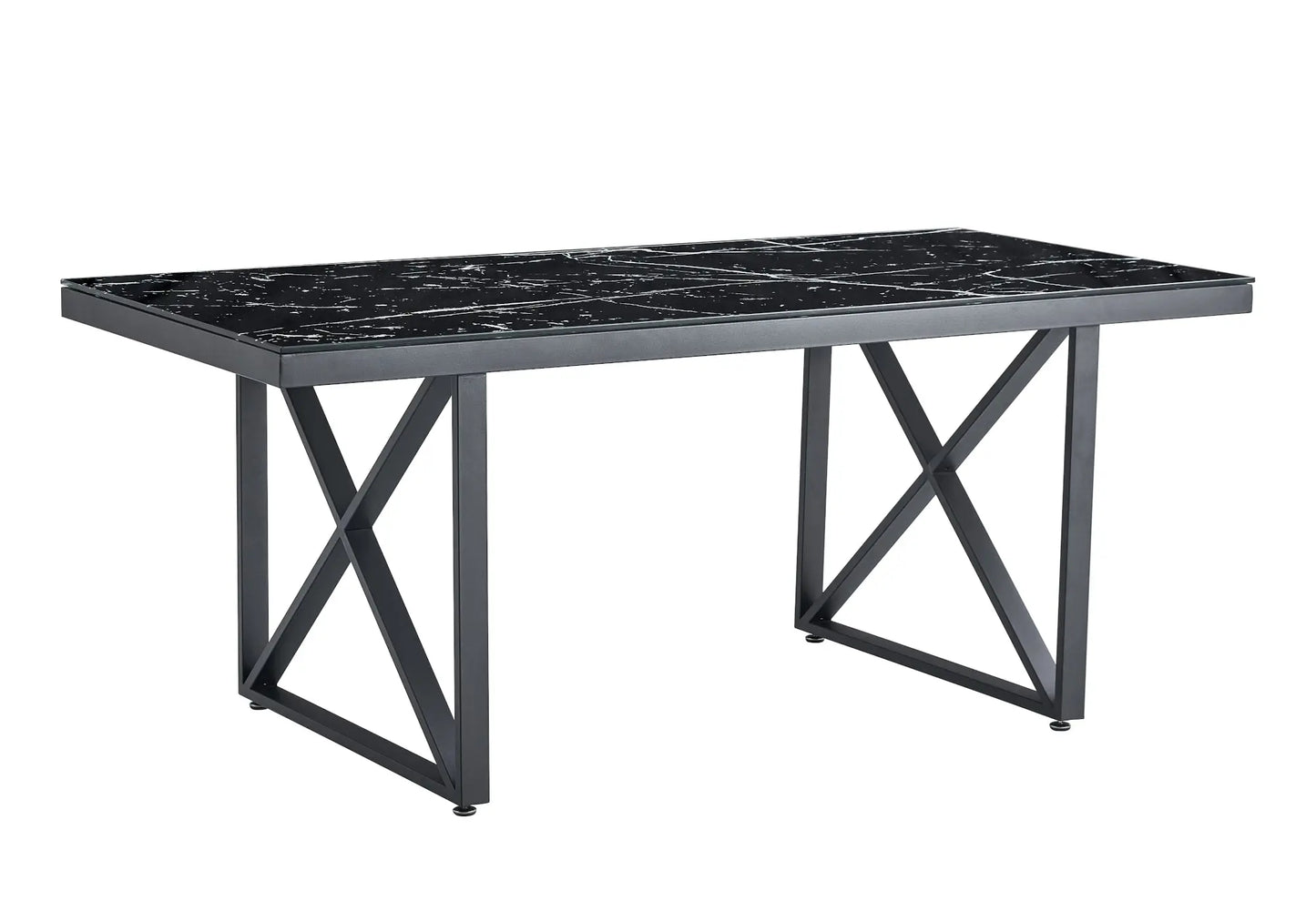 Table à manger noire marbre noir CLARA New Design