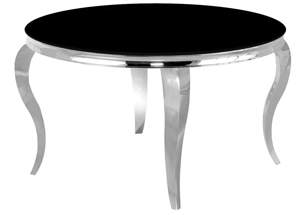 Table à manger ronde argent noir NEO New Design