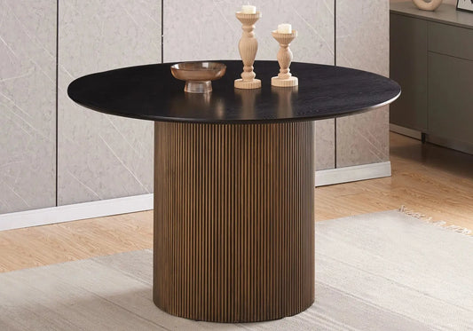 Table à manger ronde dorée noire PIATO New Design