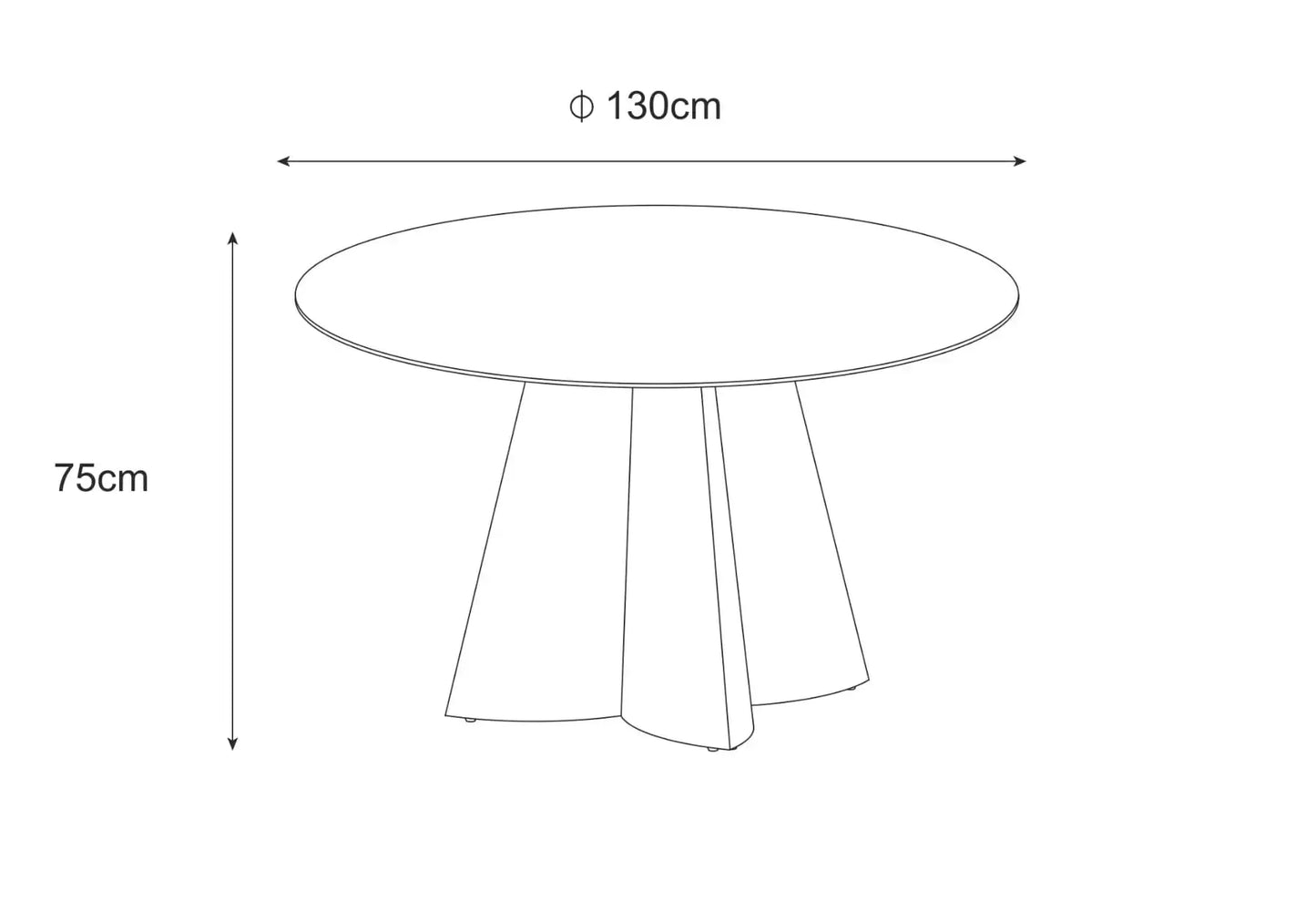 Table à manger ronde marbre blanc AXEL