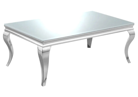 Table basse argentée miroir NEO New Design
