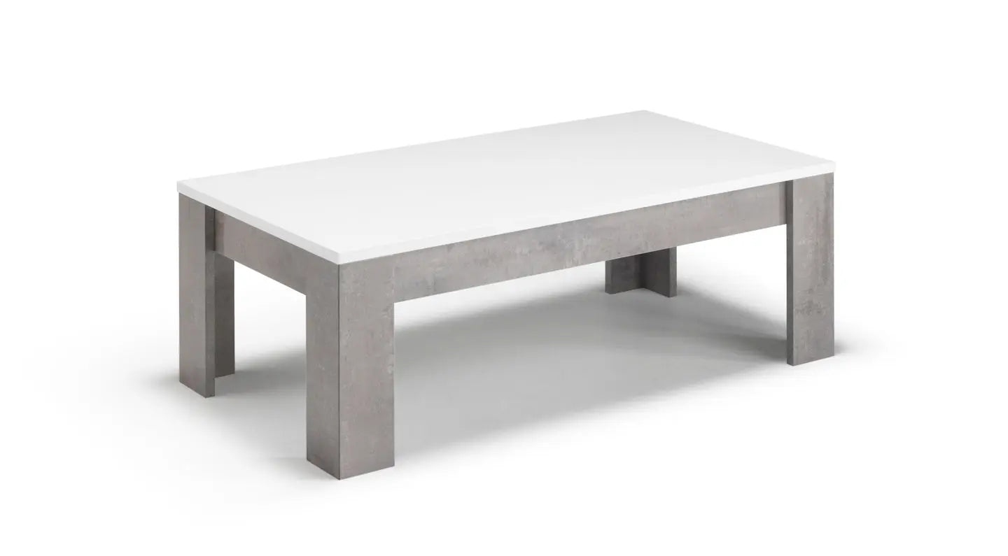 Table basse béton blanc laqué GRETA Italian Mobili