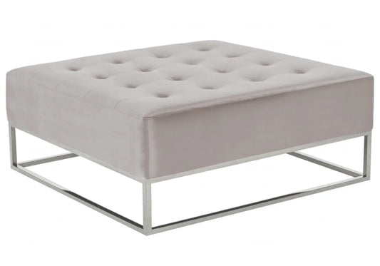 Table basse capitonnée moka GWEN New Design