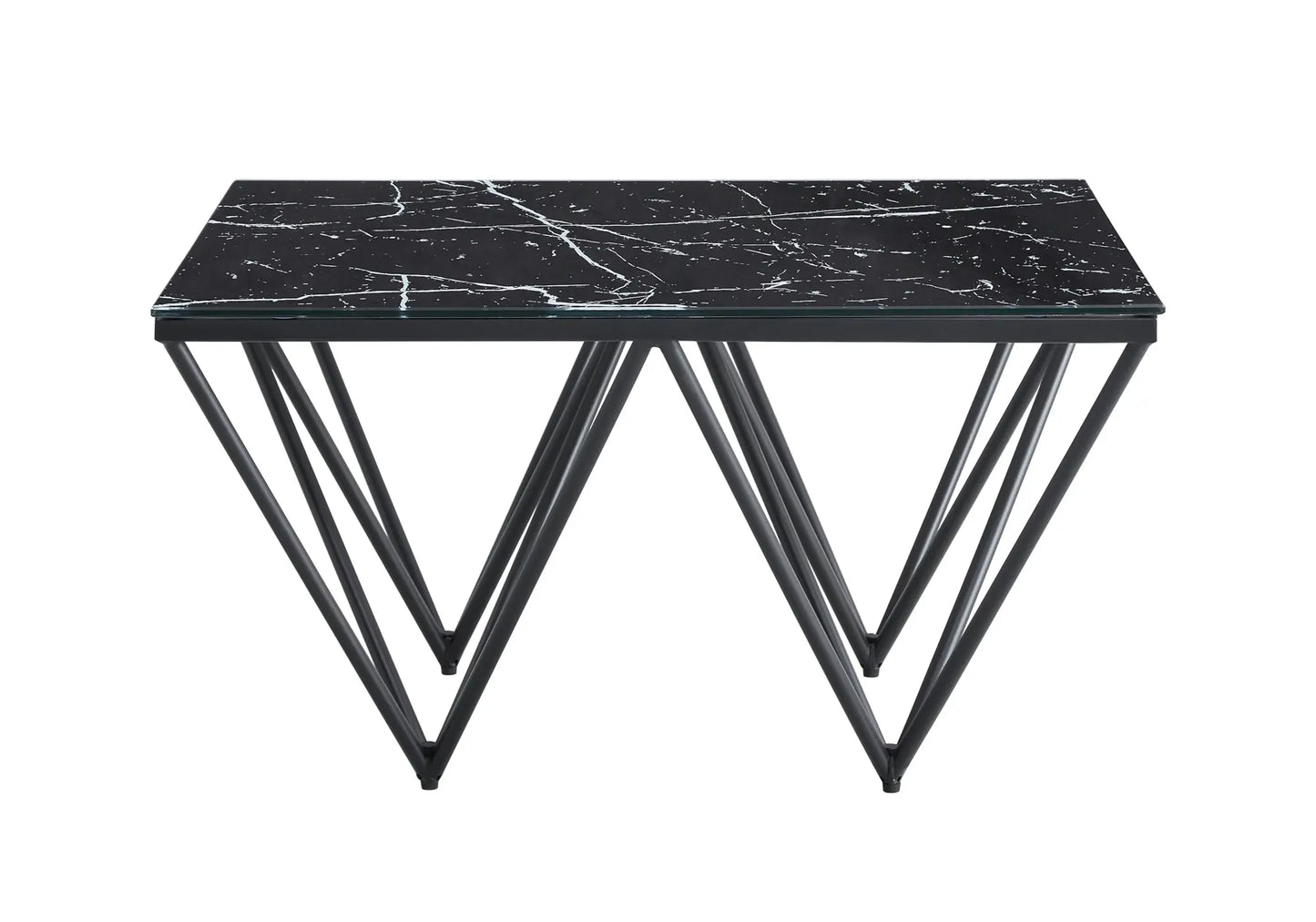 Table basse carrée noire marbre noir GUSTA New Design