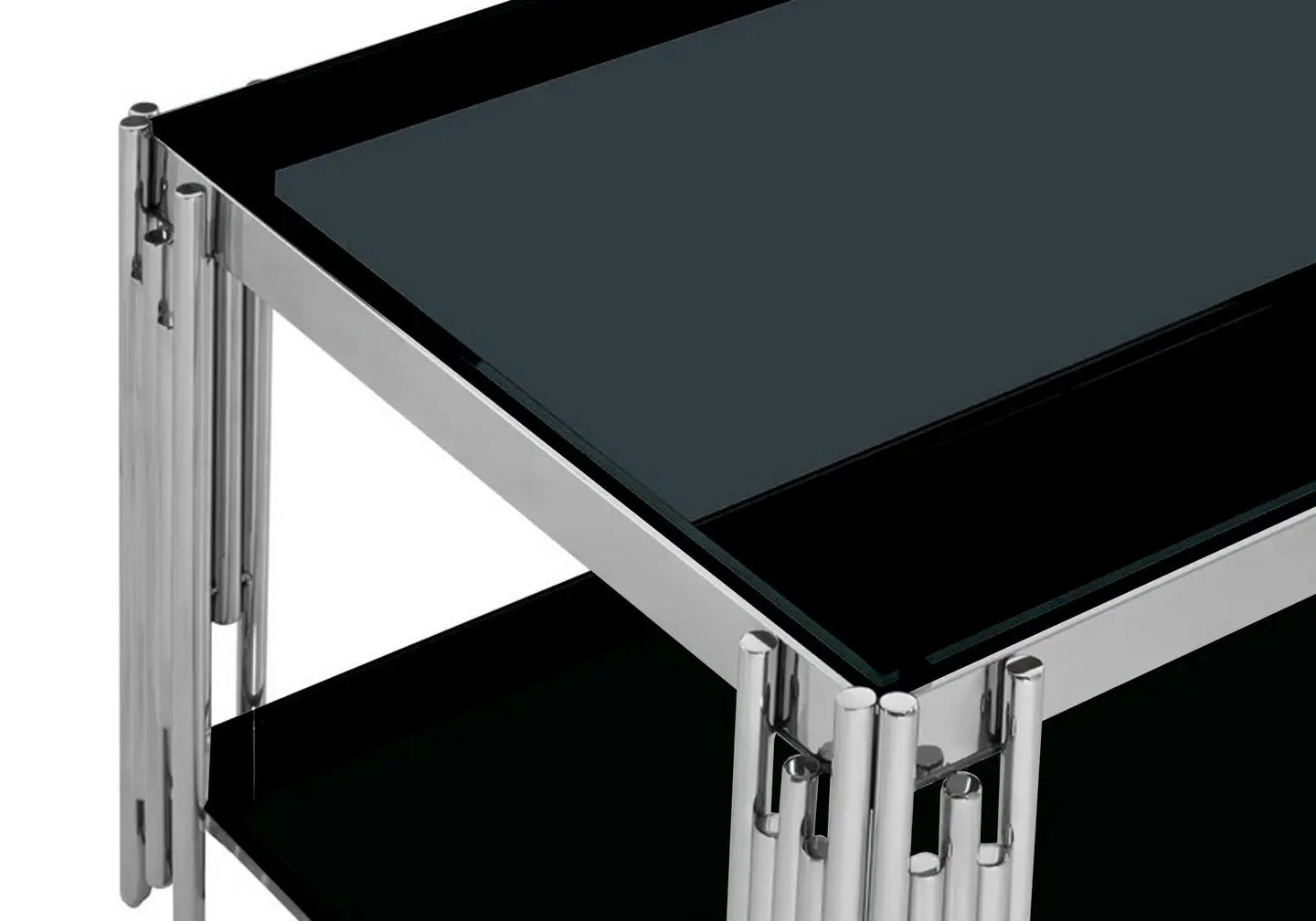 Table basse design chromé noir ÈVE New Design