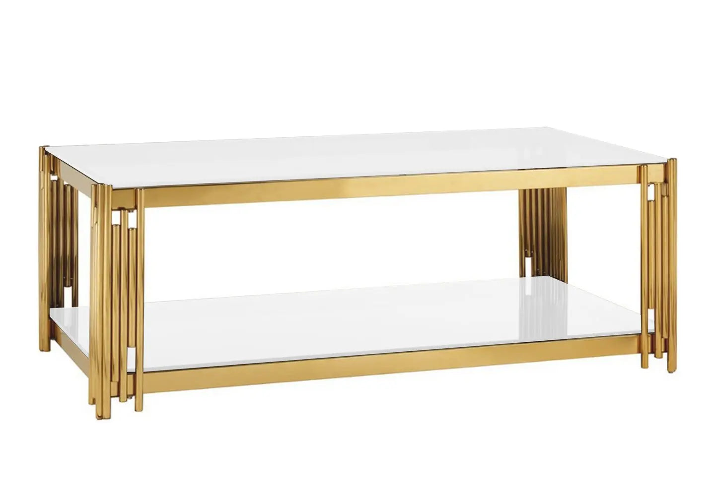 Table basse design doré blanc ÈVE New Design