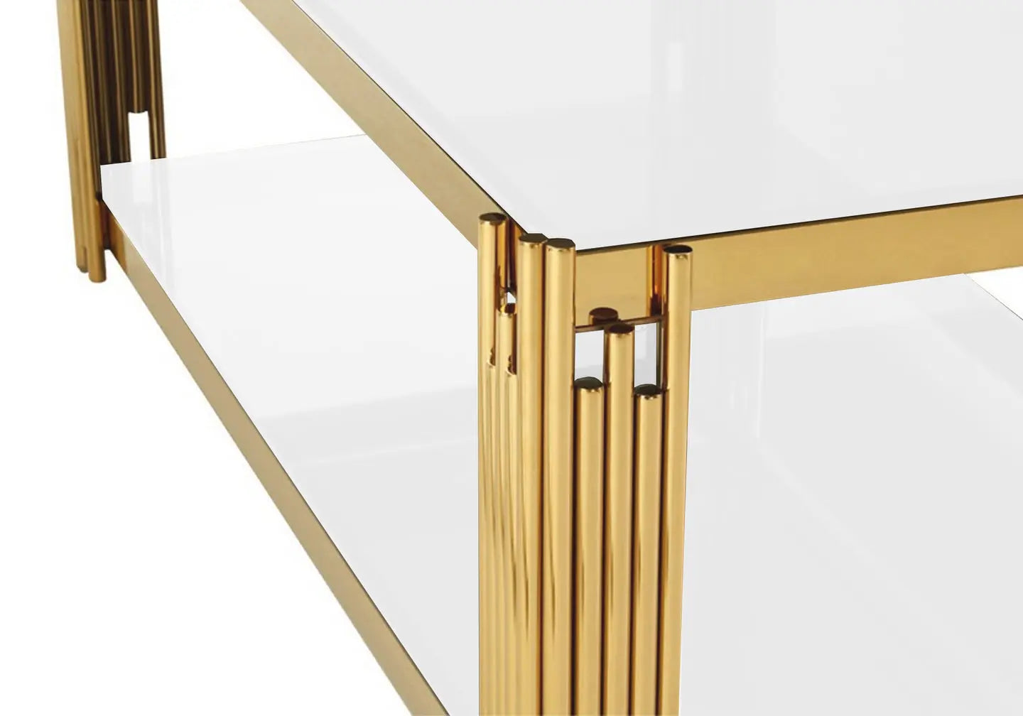 Table basse design doré blanc ÈVE New Design