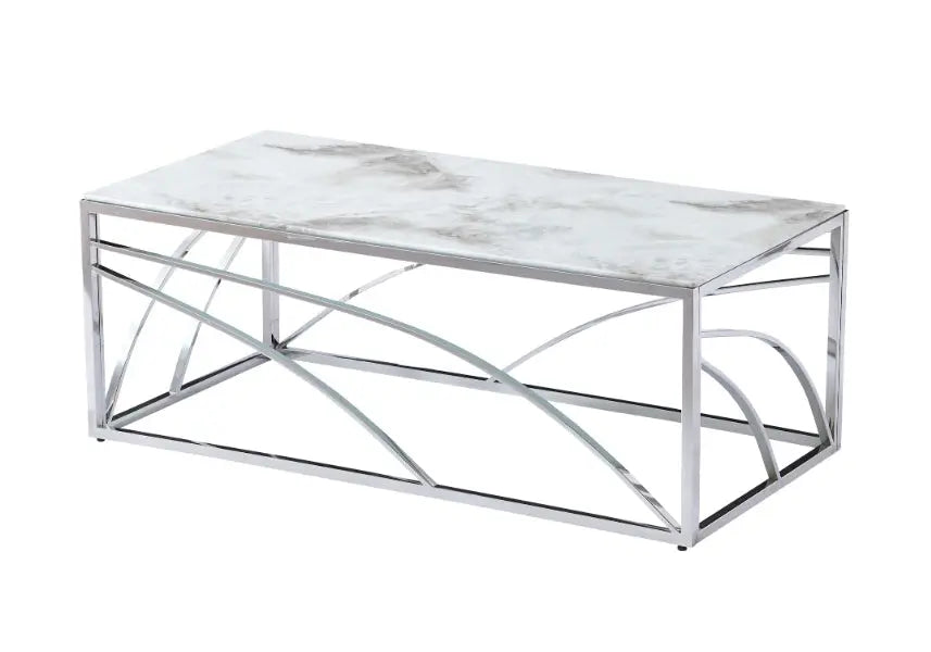 Table basse design marbre blanc LEXIE New Design