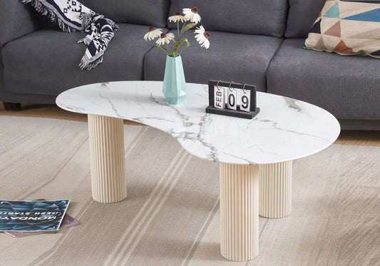 Table basse design marbre blanc PIATO New Design