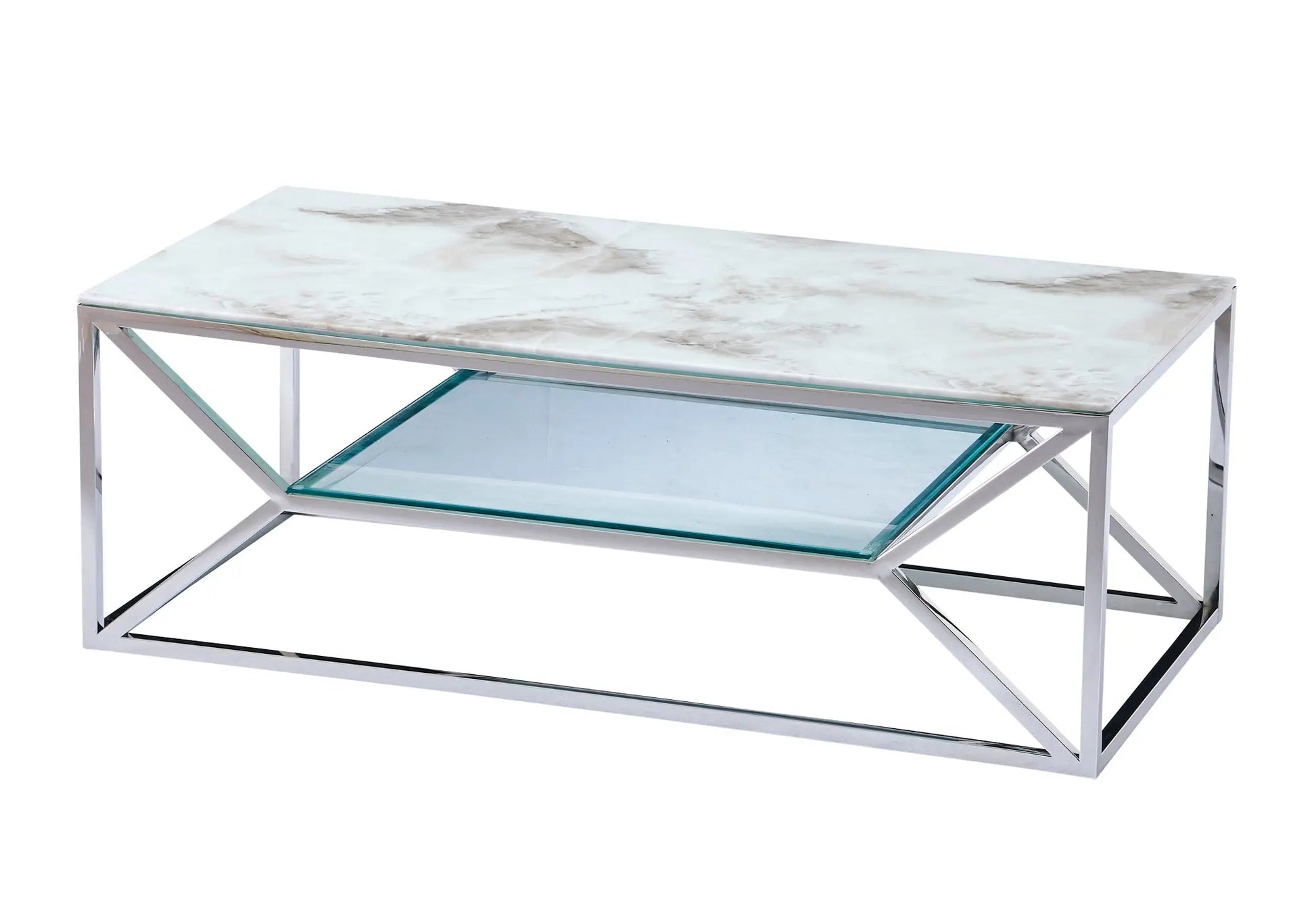 Table basse design marbre blanc SYBEL New Design