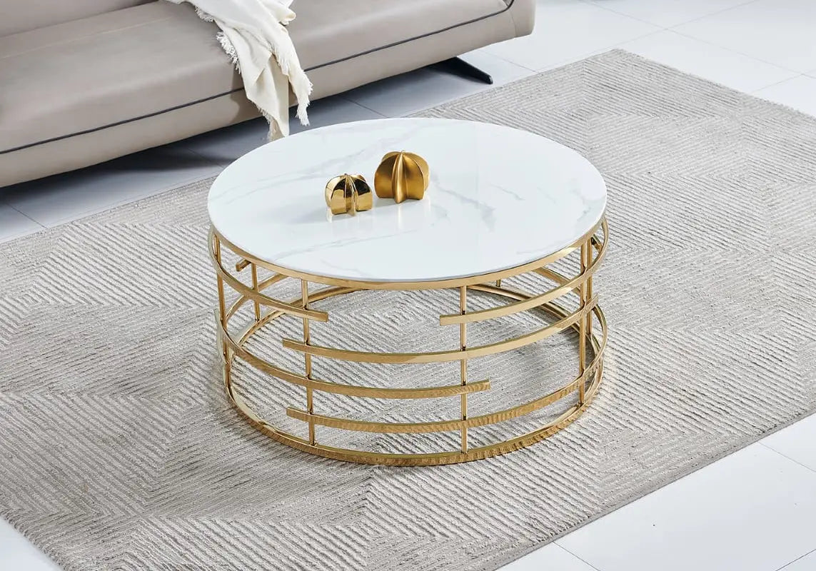 Table basse dorée transparent ASIYA New Design