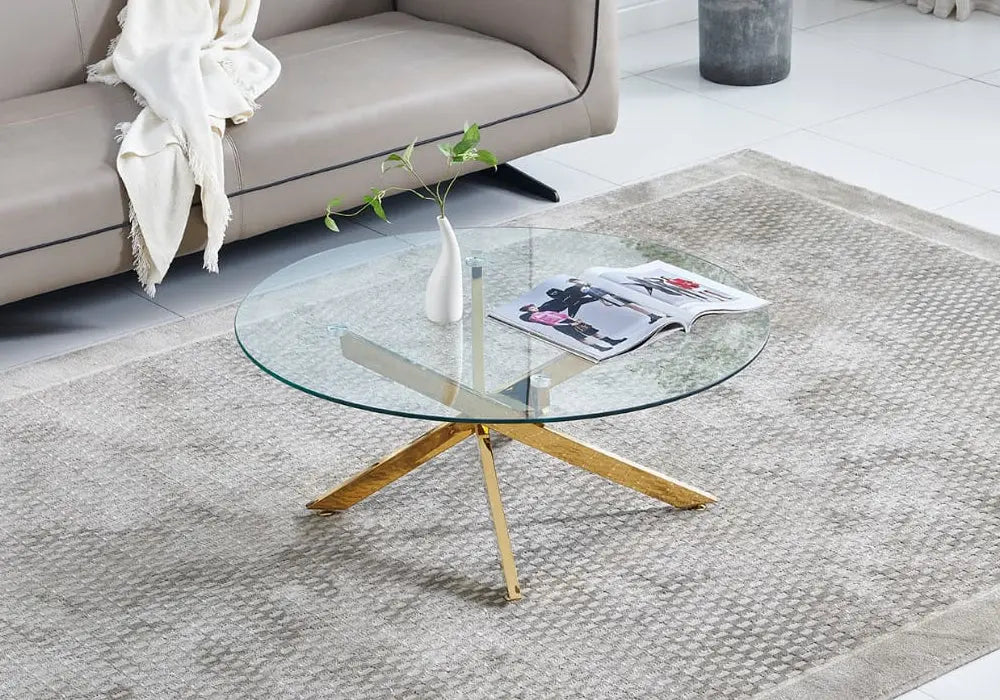 Table basse dorée transparent JOA New Design