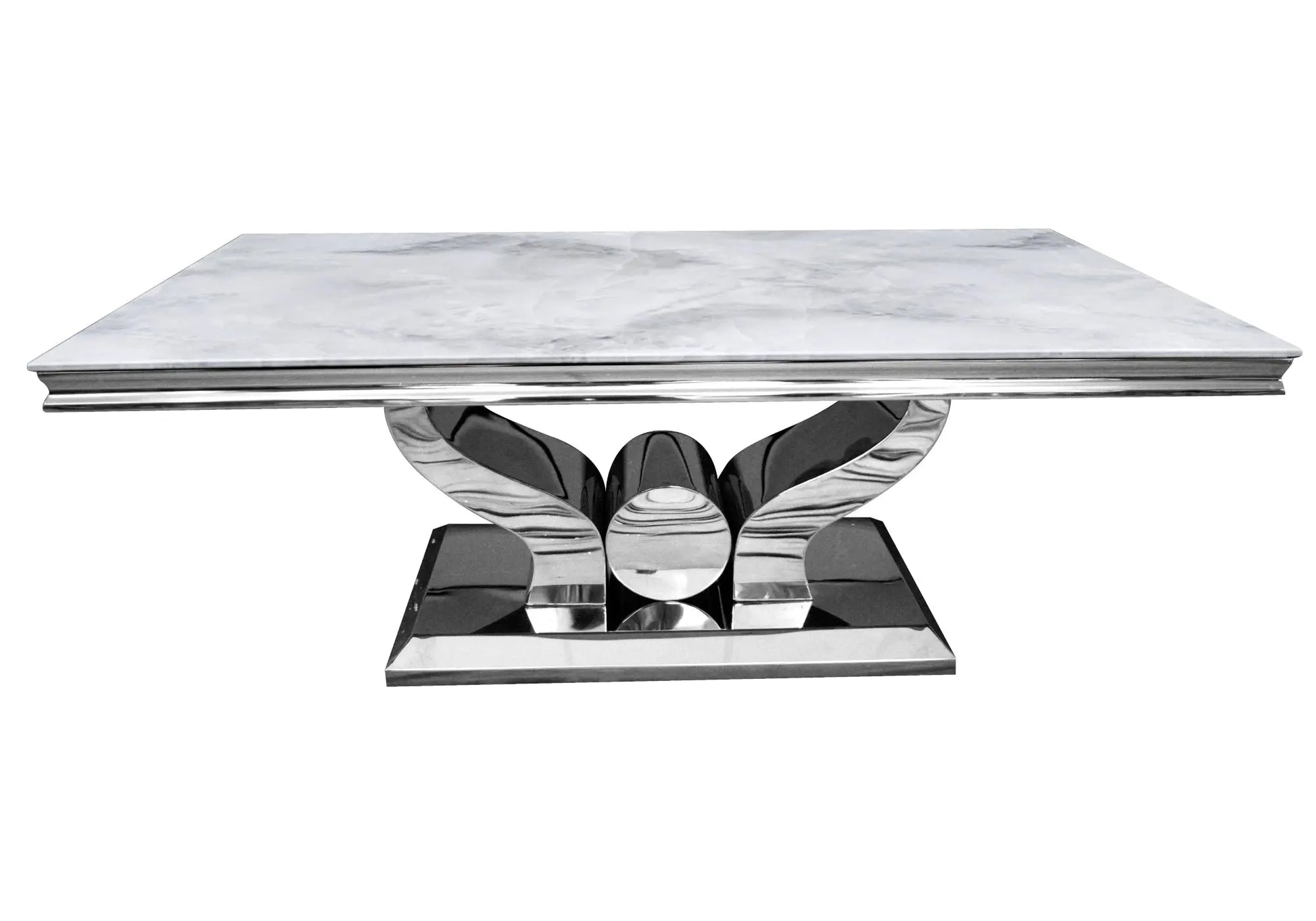 Table basse en verre noir argent NEA - DEKOFLIX