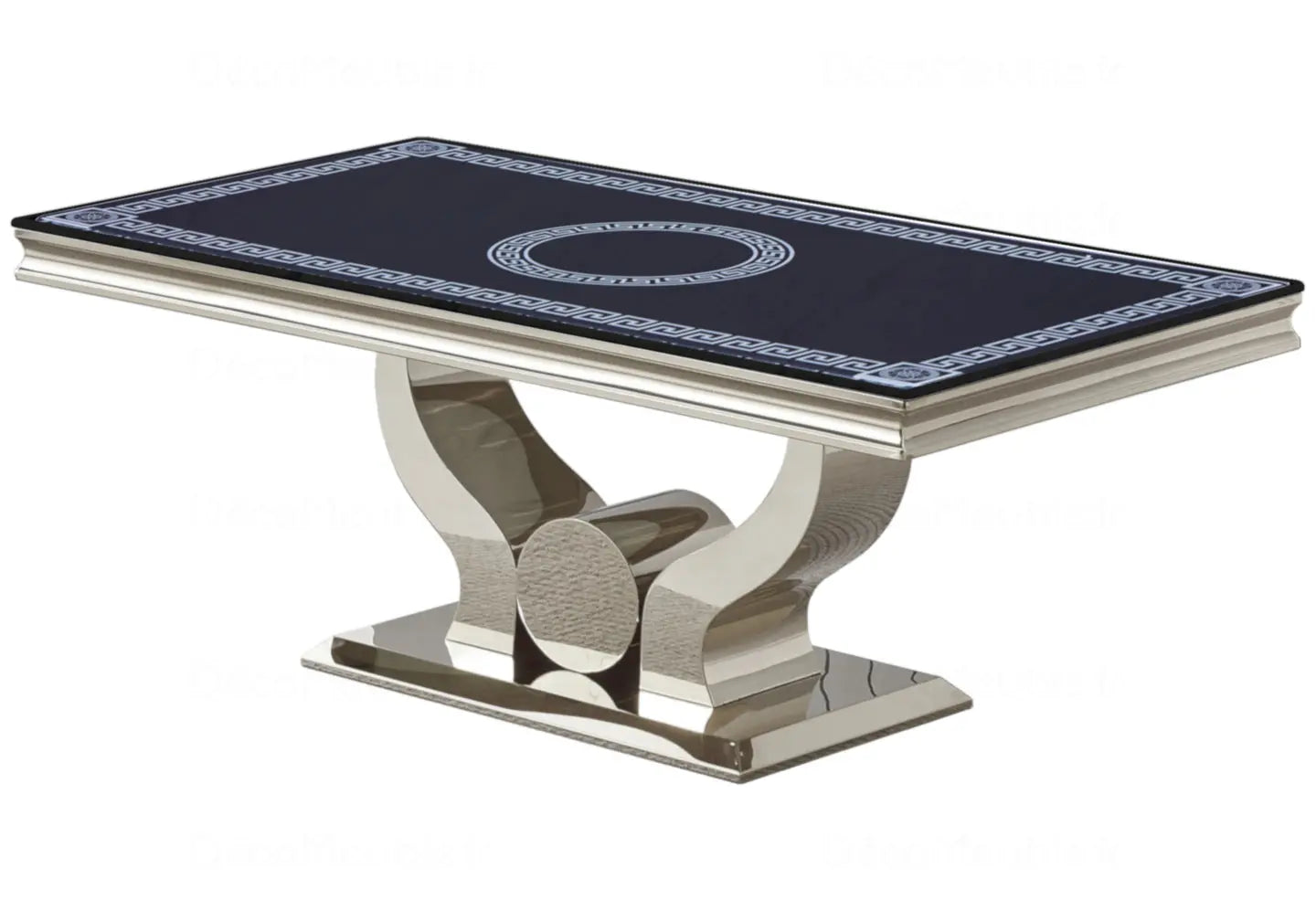 Table basse en verre versace argent NEA - DEKOFLIX