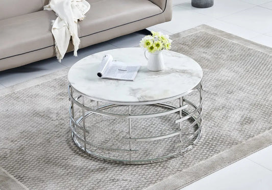 Table basse marbre blanc ASIYA New Design