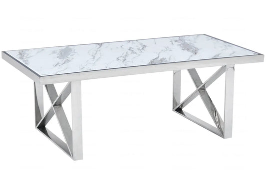 Table basse marbre blanc CLARA New Design