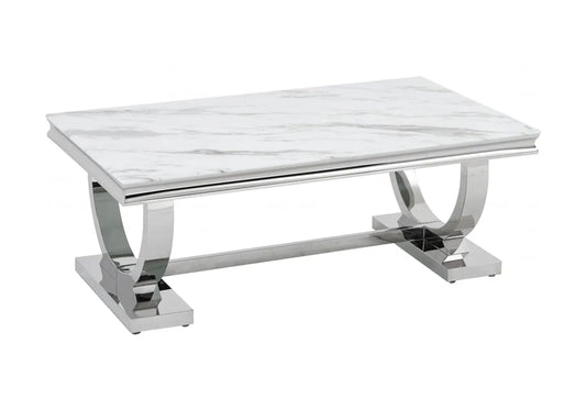 Table basse marbre blanc design BOBO New Design