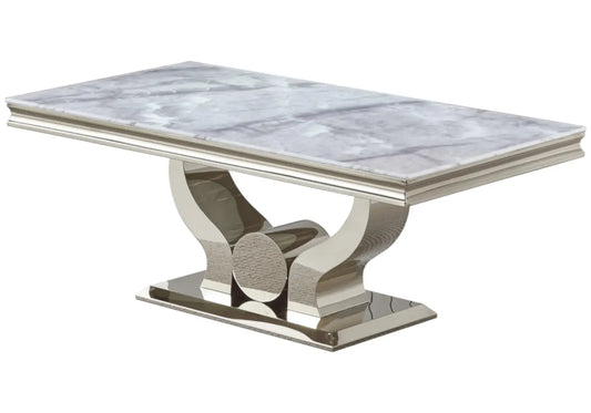 Table basse marbre gris argent NEA New Design