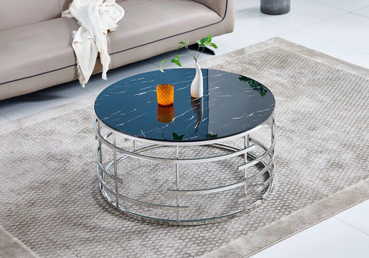 Table basse marbre noir ASIYA New Design