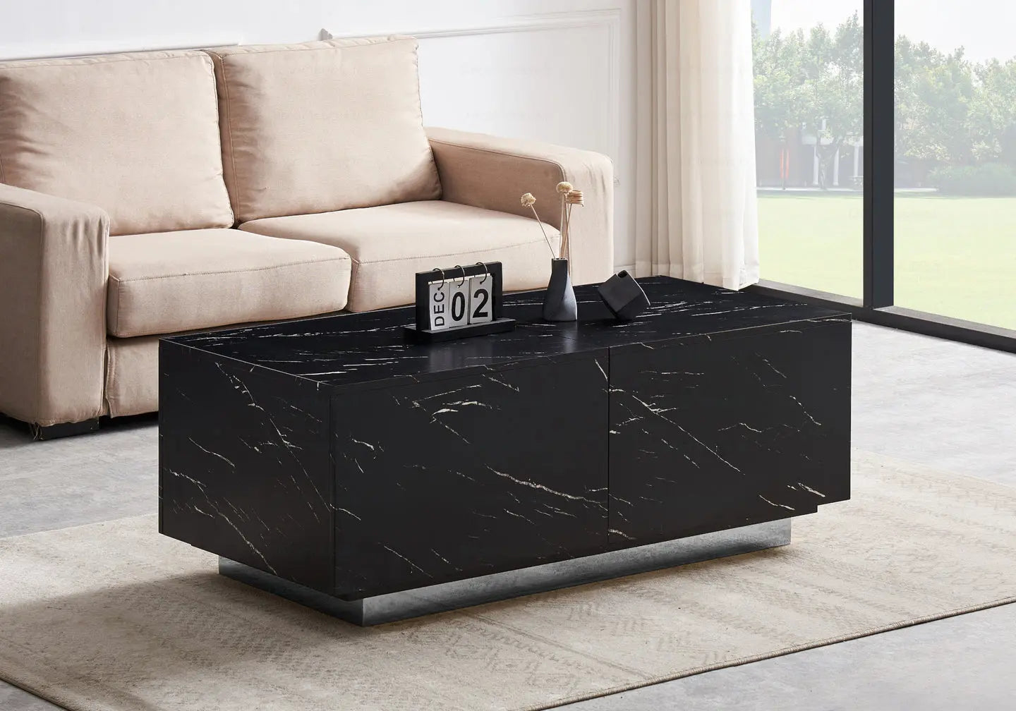 Table basse marbre noir AXEL New Design