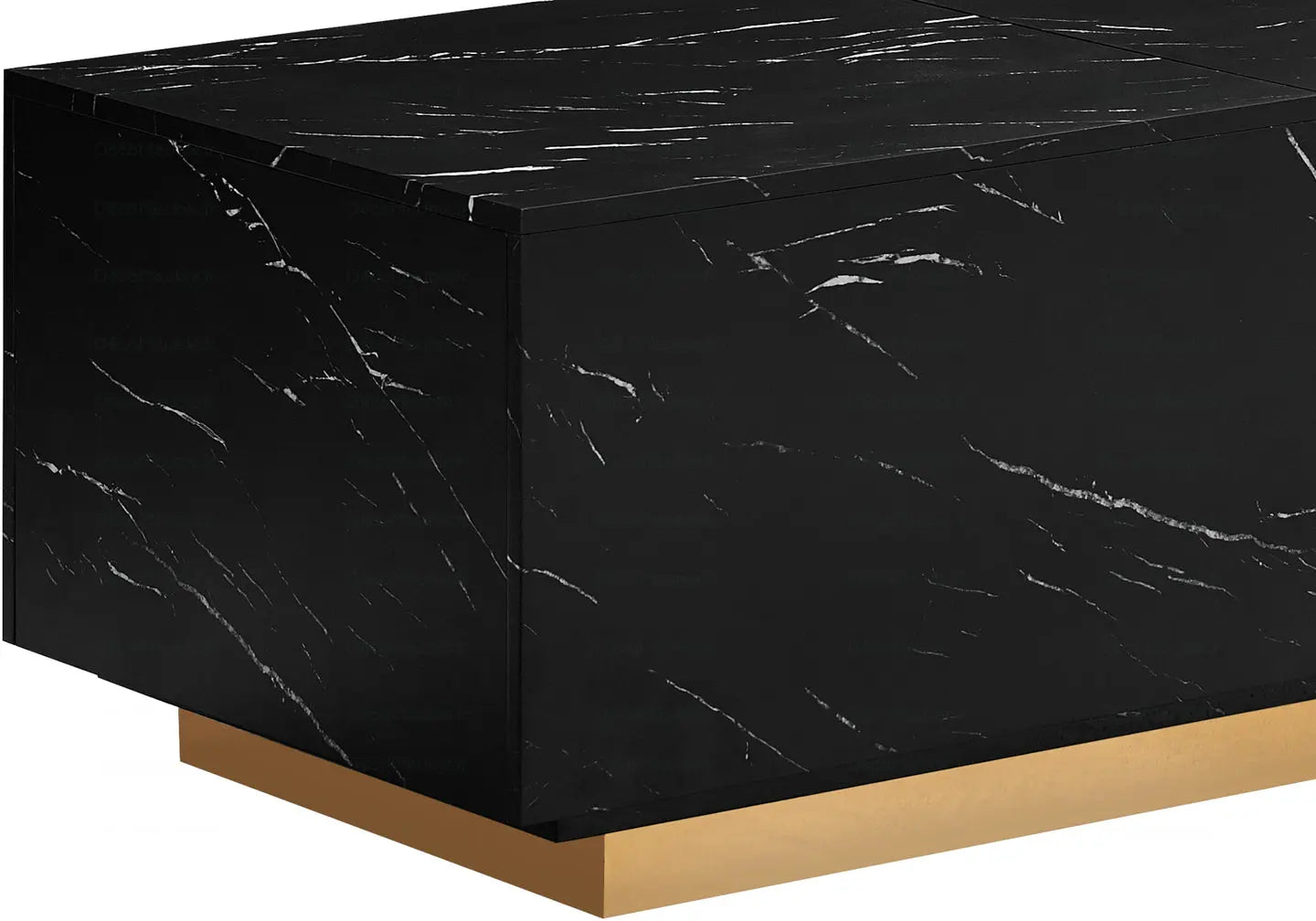 Table basse marbre noir dorée AXEL New Design