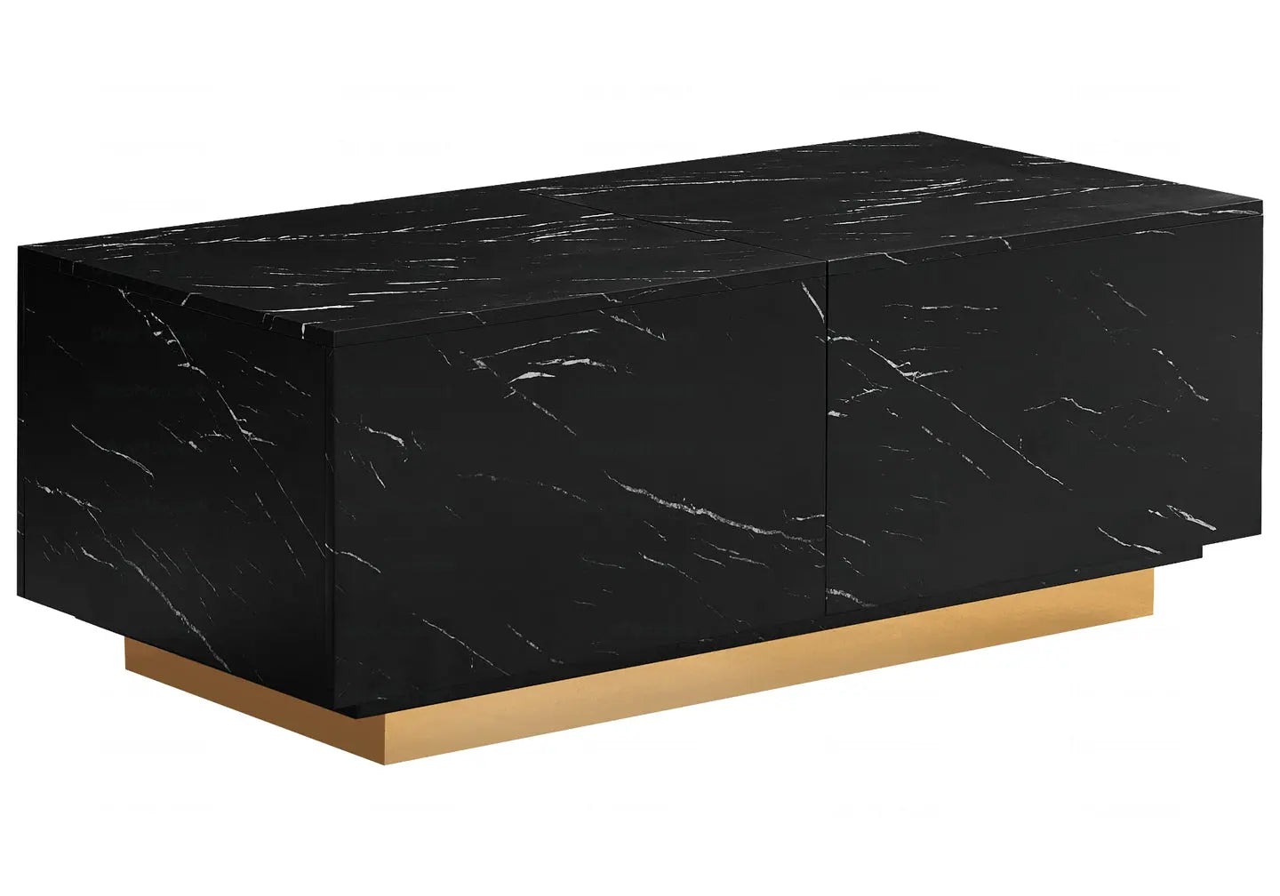 Table basse marbre noir dorée AXEL New Design