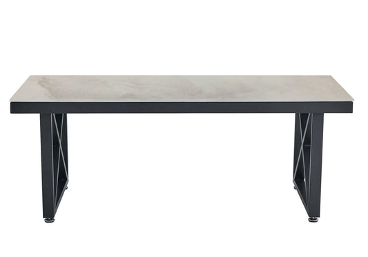 Table basse noire marbre beige CLARA New Design