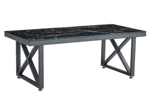 Table basse noire marbre noir CLARA New Design