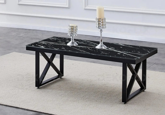 Table basse noire marbre noir CLARA New Design