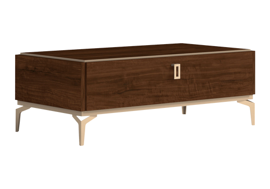 Table basse noyer avec tiroir – Eva