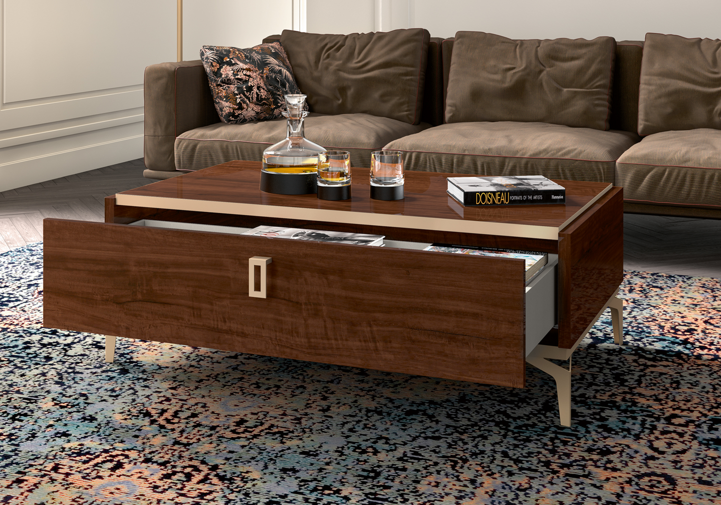 Meuble TV 140 cm et table basse – Eva