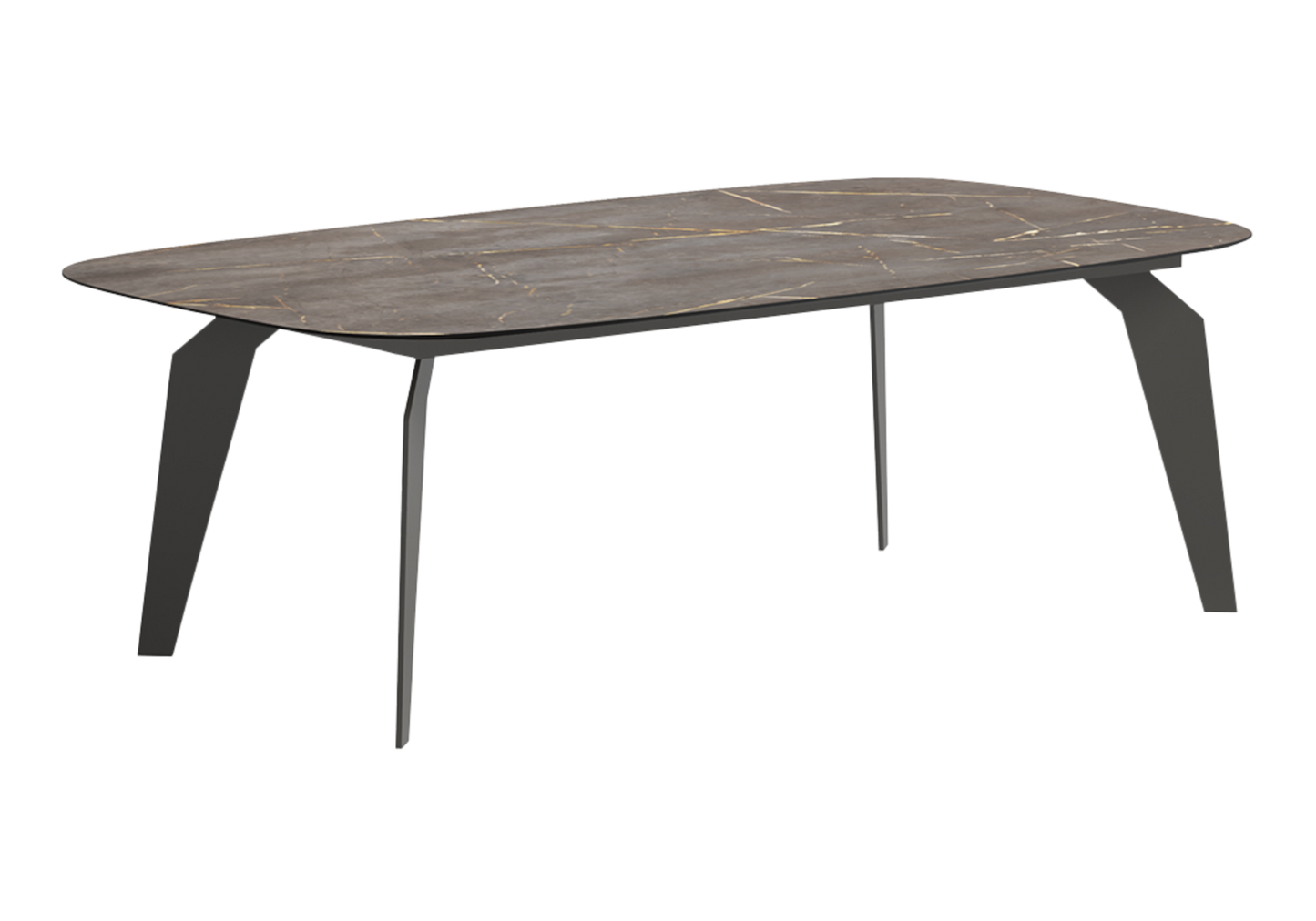 Table basse ovale marbre doré - Hexagon