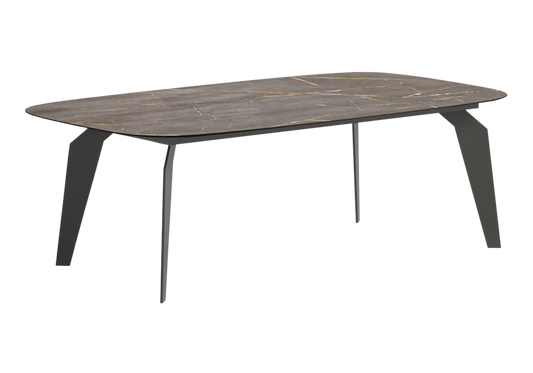 Table basse ovale marbre doré - Hexagon