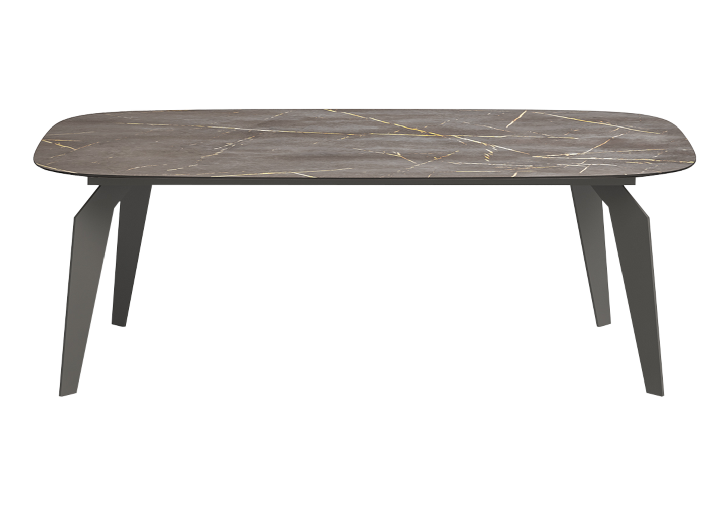 Table basse ovale marbre doré - Hexagon