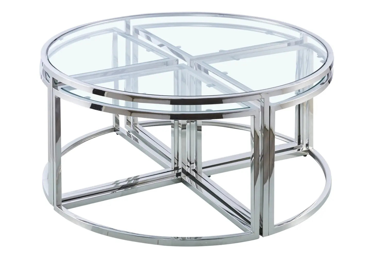 Table basse ronde design chromé PIO New Design