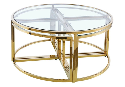 Table basse ronde design doré PIO New Design