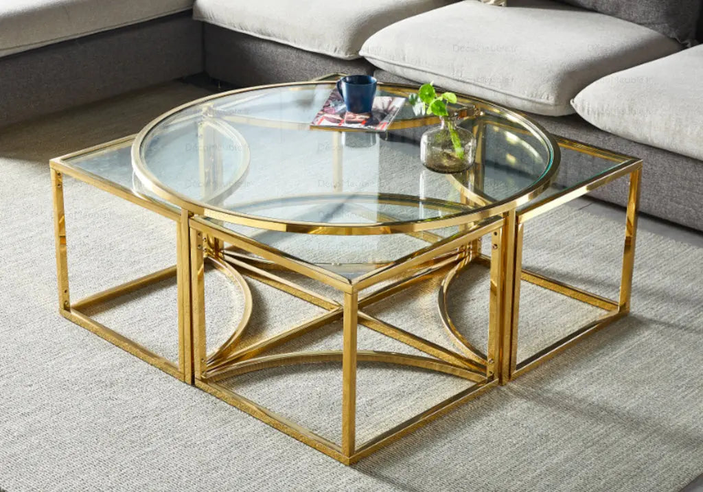 Table basse ronde design doré PIO New Design