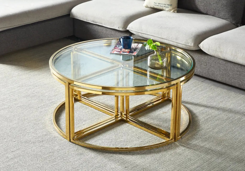 Table basse ronde design doré PIO New Design