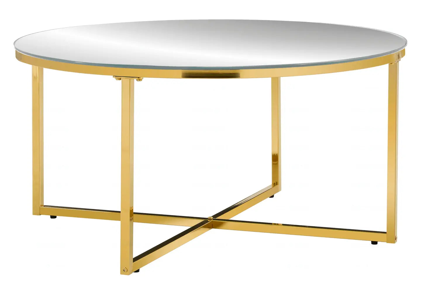 Table basse ronde dorée miroir GALA New Design