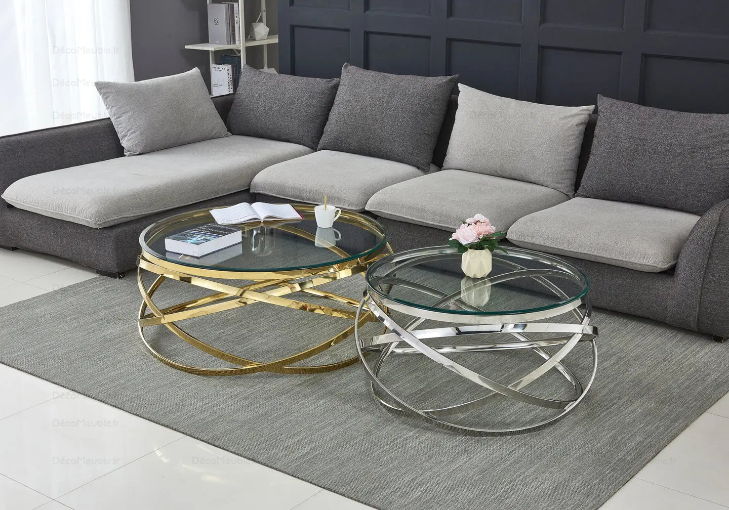 Table basse ronde en verre EVO New Design