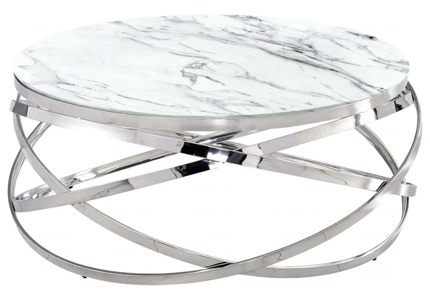 Table basse ronde marbre blanc EVO New Design