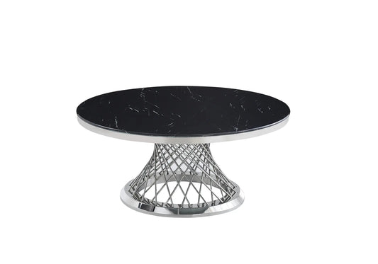 Table basse ronde marbre noir LUC New Design