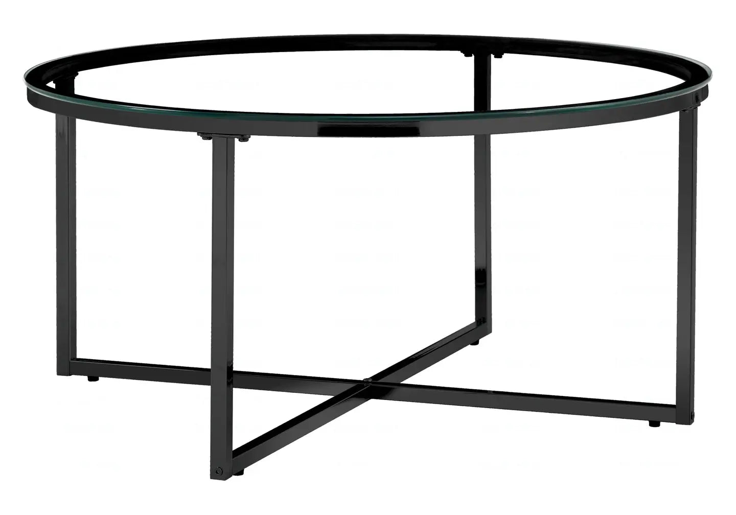 Table basse ronde noire en verre GALA New Design