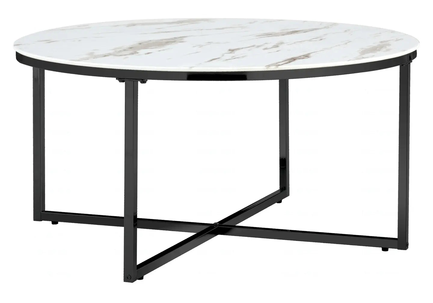 Table basse ronde noire marbre blanc GALA New Design