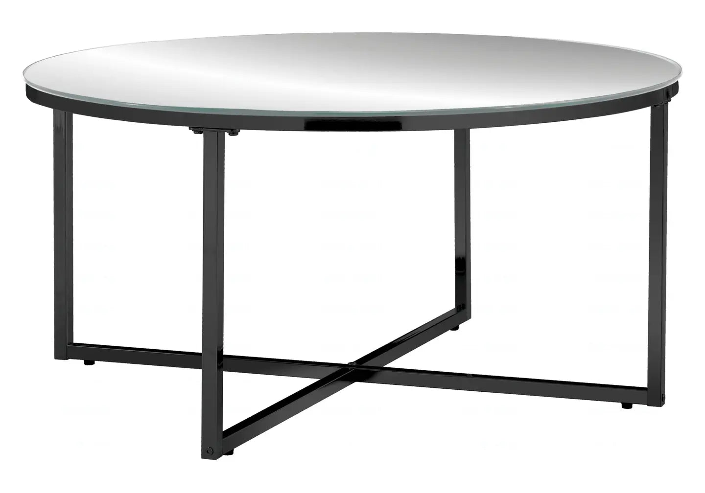 Table basse ronde noire miroir GALA New Design